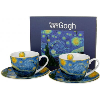 Duo Porcelánový šálek s podšálkem Van Gogh Starry Night sada 2 x 250 ml – Sleviste.cz