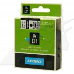 Dymo černý tisk/průhledný podklad, 7m, 12mm, S0720500 – Hledejceny.cz
