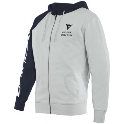 Dainese Paddock Full-Zip Hoodie mikina šedá/modrá