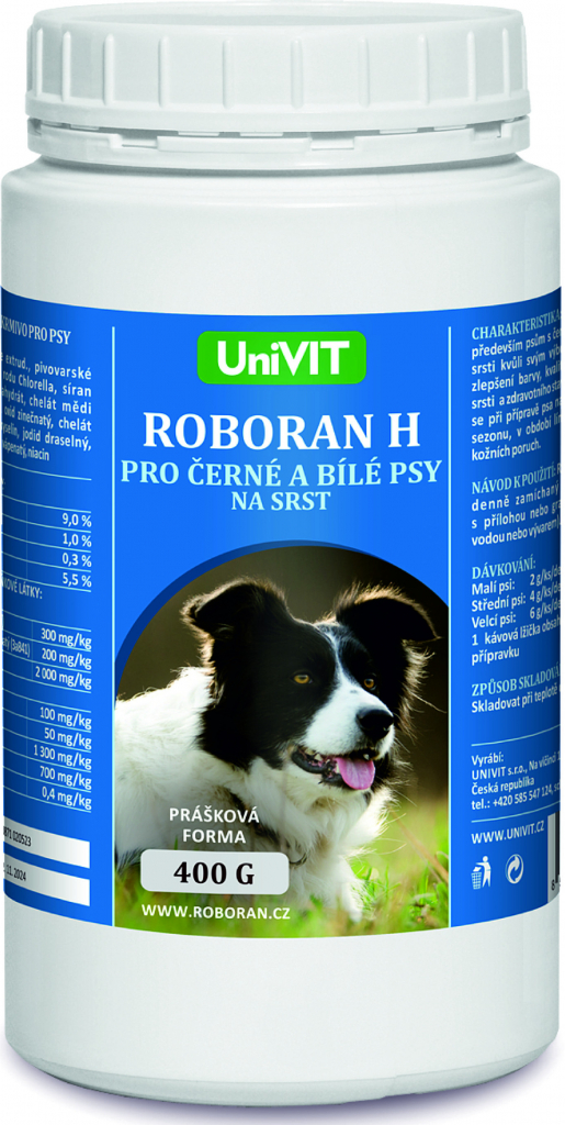 Univit Roboran H pro bílé nebo černé psy 400 g