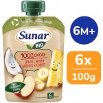 Sunar BIO ovocná kapsička Jablko, banán, ananas, kokos 100g – Zboží Dáma