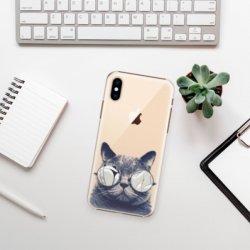 Pouzdro iSaprio iPhone XS Crazy Cat 01