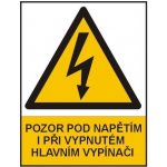 Značka výstrahy pozor pod napětím 90x120 mm – Zboží Dáma