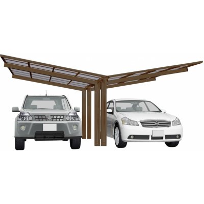 Ximax Alu přístřešek Linea 80 - Y 5,48 x 4,95 m bronzová – HobbyKompas.cz