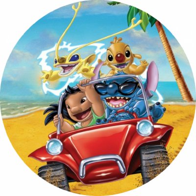 Jedlý tisk LILO A STITCH ● materiál: FONDÁNOVÝ DECORLIST ✴️, ● velikost: 5cm (20 ks / A4) ☝ – Hledejceny.cz