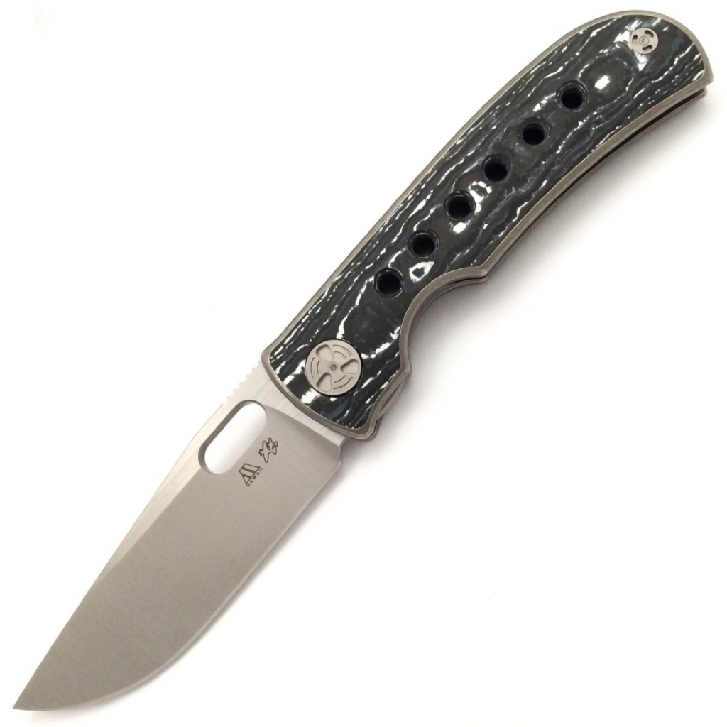 WingManEDC MTNT Mach 3 Titanium White Carbon Fiber Inlay