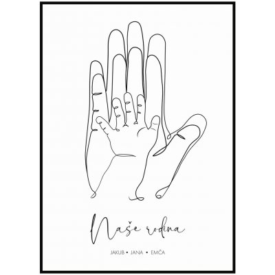 Jen tak z lásky Plakát Naše rodina Rozměr plakátu: 50 x 70 cm, Počet dětí: 1 dítě – Hledejceny.cz