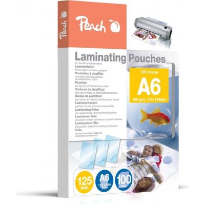 Peach laminovací folie A6 Laminating Pouch (111x154mm), 125mic, 100ks - PP525-04 – Zbozi.Blesk.cz