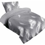Jahu povlečení mikroflanel Peří šedé 140x200 70x90 – Sleviste.cz
