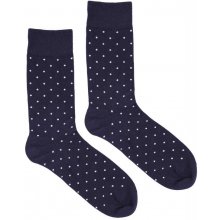 Ponožky s puntíky Tmavomodré