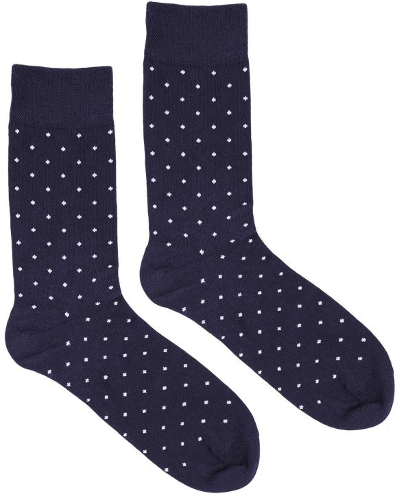 Ponožky s puntíky Tmavomodré