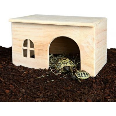 Trixie Dřevěný domek s rovnou střechou pro křečky 15 x 12 x 15 cm – Zboží Mobilmania
