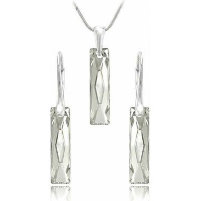 Swarovski Elements Queen Baguette krystal Stříbrná sada 39022.2 – Zboží Dáma