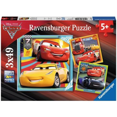 Ravensburger Disney Auta 3: Na závodech 3 x 49 dílků – Zboží Mobilmania