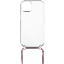FIXED Pure Neck s růžovou šňůrkou na krk Apple iPhone 13 FIXPUN-723-PI