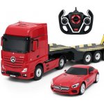 Rastar Kamion 2v1 Mercedes-Benz Actros + AMG GT3 červená RTR 1:24 – Zbozi.Blesk.cz