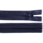 Spirálový zip skrytý šířka 3 mm délka 60 cm dederon Barva: 330 modrá tmavá – Hledejceny.cz