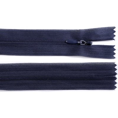 Spirálový zip skrytý šířka 3 mm délka 60 cm dederon Barva: 330 modrá tmavá – Hledejceny.cz