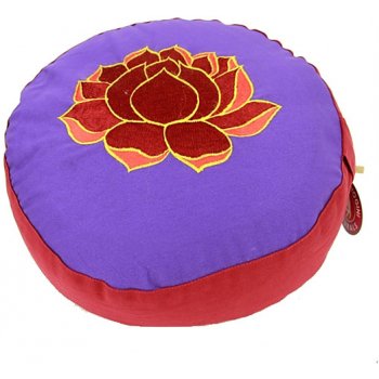 Tibetian meditační polštář s lotosem bavlna 33x17