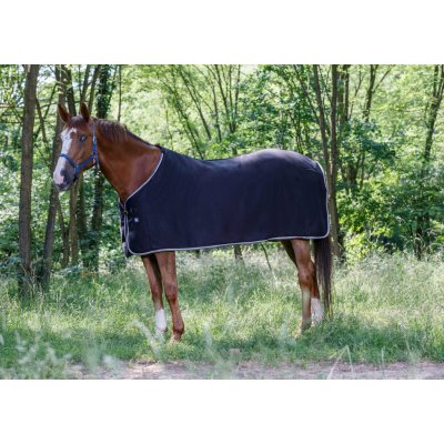 Riding World Deka odpocovací Polar Fleece black grey – Zboží Dáma