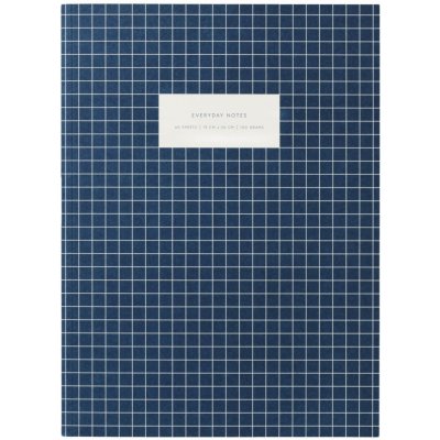 Kartotek Copenhagen Linkovaný sešit Check Brick Dark Blue A4, modrá papír