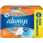 Always Ultra Hygienické Vložky Normal V1 S Křidélky 40 ks – Hledejceny.cz