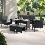 FurniGO Ratanová sestava Turin šedá – Zboží Dáma