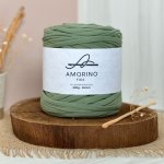 Amorino Fios Textilní špagáty Amorino Fio - Premium 36mm Verde Oliva – Zboží Dáma