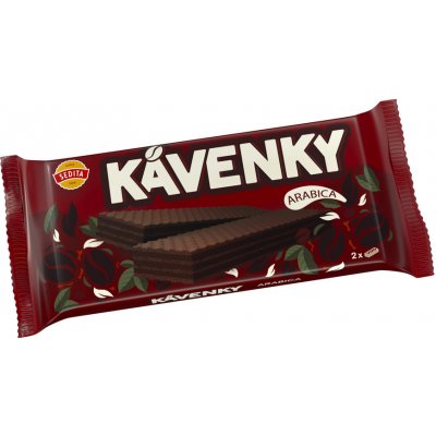 Sedita Kávenky Arabica kakaové oplatky s kávovou krémovou náplní 50 g – Zboží Dáma