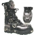 New Rock Flame Boots 591-S2 black Grey – Zboží Mobilmania