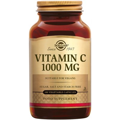 Solgar Vitamin C, 1000 mg, 100 rostlinných kapslí – Hledejceny.cz