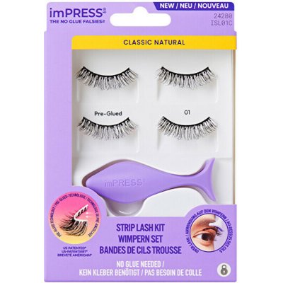 KISS Umělé řasy imPRESS No Glue Strip Lash 01 – Sleviste.cz