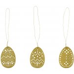 House Doctor Velikonoční dekorace Egg Cut Gold – set 3 ks, měděná barva, kov – Hledejceny.cz