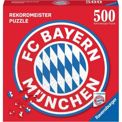 RAVENSBURGER Kulaté FC Bayern Logo 500 dílků – Zboží Mobilmania