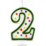 Amscan Dortová svíčka číslo 2 tečky – Zboží Dáma