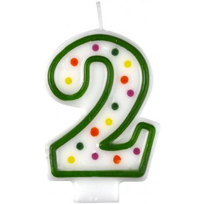 Amscan Dortová svíčka číslo 2 tečky – Zboží Dáma