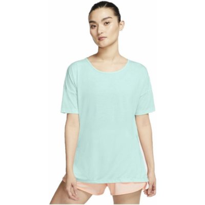 Nike YOGA TOP SS W CJ9326-336 zelená – Zboží Mobilmania