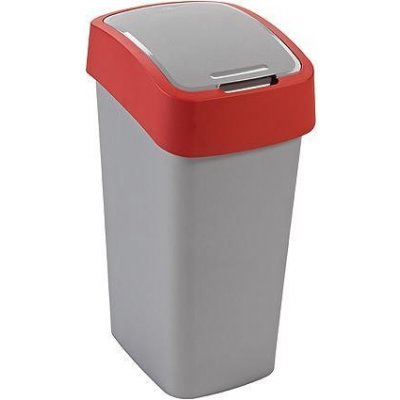 Curver ST2211245 FLIP BIN 10 l šedostříbrná / červená – Zboží Mobilmania