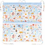 Esito luxusní kapsář na postýlku Minky World modrá 53 x 53 cm – Sleviste.cz