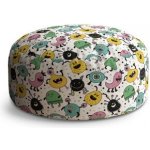 Sablio taburet Circle příšerky 40 x 50 cm – Zbozi.Blesk.cz