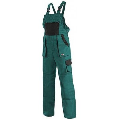 Canis CXS Pánské montérkové kalhoty s laclem zelené/černé – Zboží Mobilmania