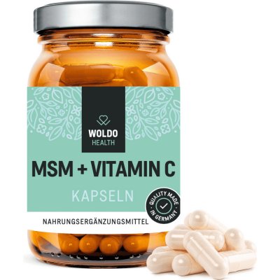 WoldoHealth MSM s Vitamínem C 180 kapslí