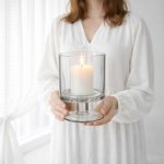 Wikholm Form Skleněná mísa/svícen na noze Laila vyšší S – Sleviste.cz