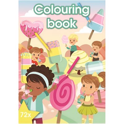 Rappa Kniha omalovánek 72 stran A4 sladkosti – Hledejceny.cz