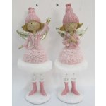 Harasim Vánoční anděl růžový s vlněnou sukní 20x9x7 cm mix druhů – Hledejceny.cz