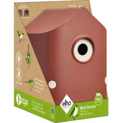 Elho Ptačí budka Cosy 23 x 18 x 17,6 cm červenobílá – Hledejceny.cz