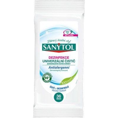 Sanytol antialergenní dezinfekční čistící utěrky 36 ks