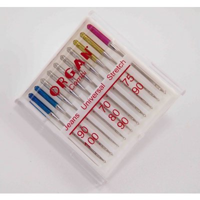 Jehly do šicích strojů Organ - 10 ks - Extra mix COMBIBOX – Zboží Dáma