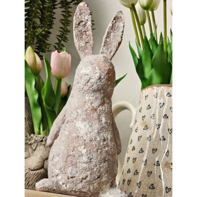Béžová antik dekorace socha králík 11*11*26 cm – Hledejceny.cz