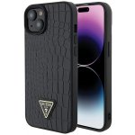 Guess iPhone 15 Croco Triangle Metal Logo černé – Hledejceny.cz